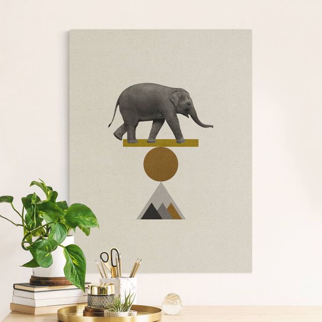 Riproduzioni su tela quadri famosi Arte dell'equilibrio - Elefante
