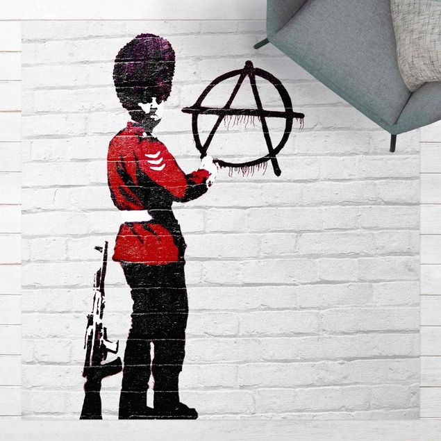 Tappeto per terrazzo esterno Anarchist Soldier - Brandalised ft. Graffiti by Banksy