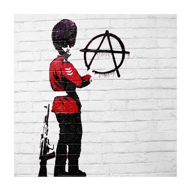 Tappeti in vinile - Anarchist Soldier - Brandalised ft. Graffiti by Banksy - Quadrato 1:1