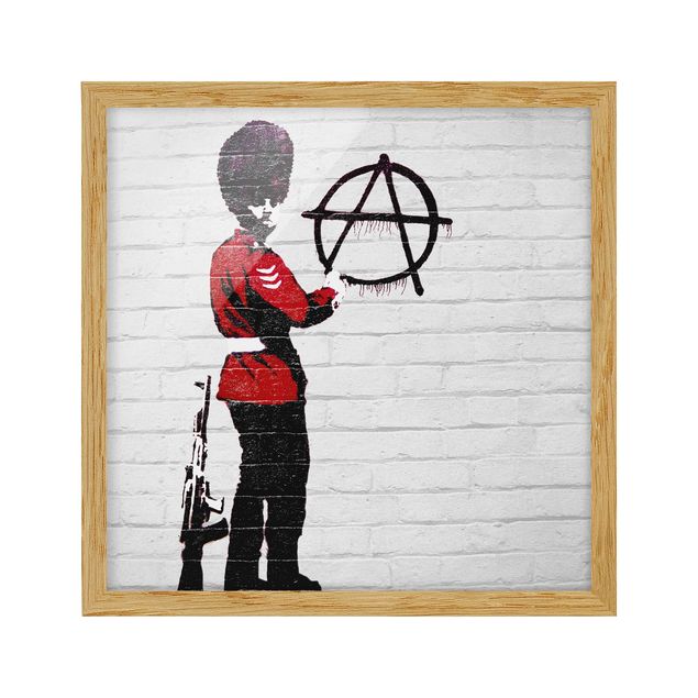 Poster con cornice - Anarchist Soldier - Brandalised ft. Graffiti by Banksy