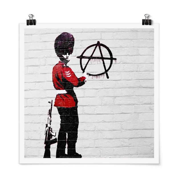 Poster - Banksy - Anarchist Soldier - Quadrat 1:1