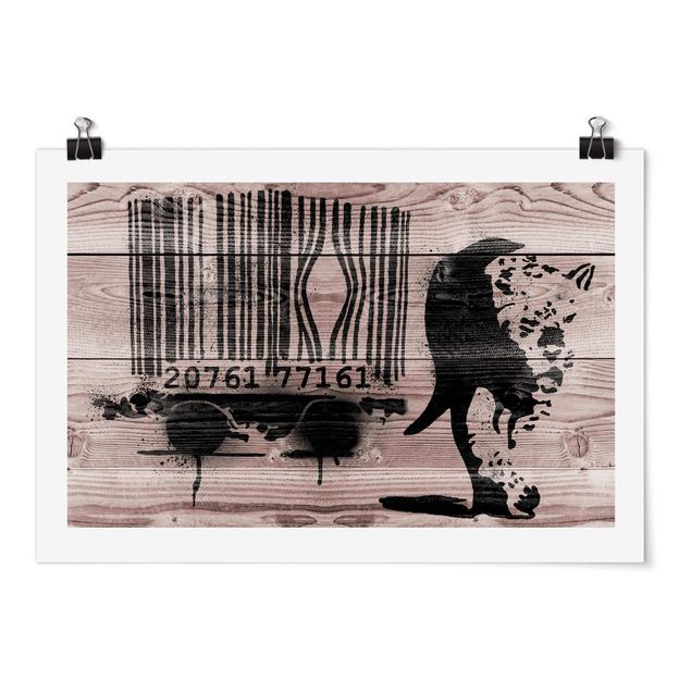 Poster - Banksy - Barcode Leopard - Querformat 3:2