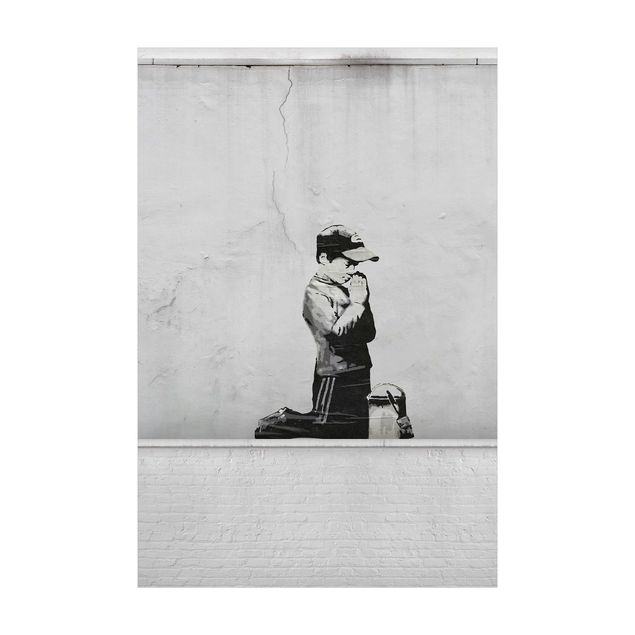 Tappeti in vinile - Ragazzo che prega - Brandalised ft. Graffiti by Banksy - Formato verticale 2:3