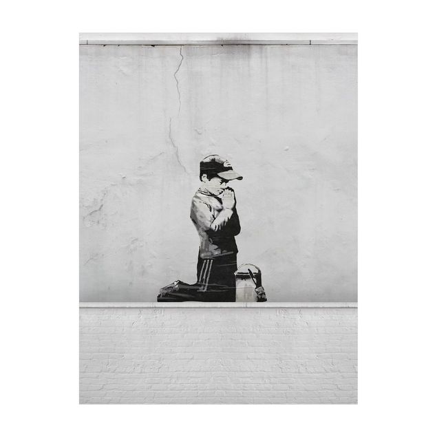 Tappeti in vinile - Ragazzo che prega - Brandalised ft. Graffiti by Banksy - Formato verticale 3:4