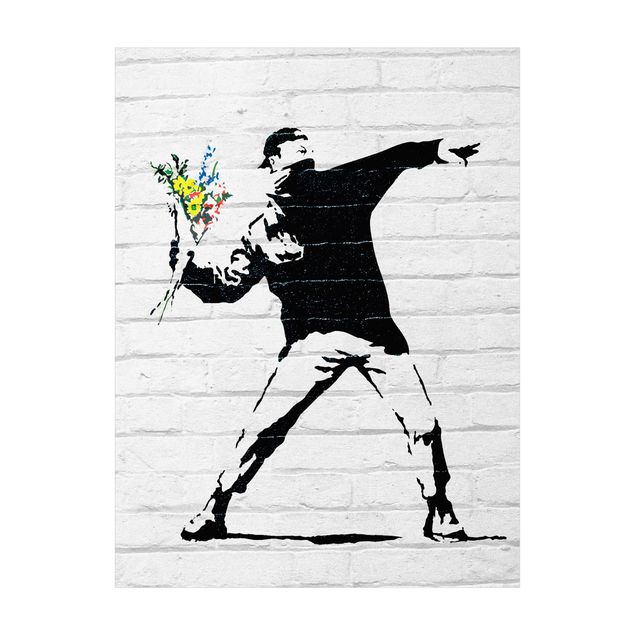 Tappeti in vinile - Lancio di fiori - Brandalised ft. Graffiti by Banksy - Formato verticale 3:4