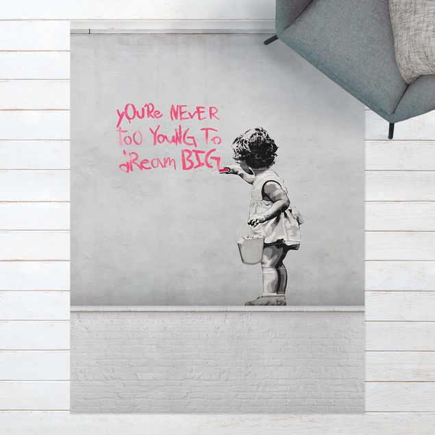 Tappeto per terrazzo esterno Dream Big - Brandalised ft. Graffiti by Banksy