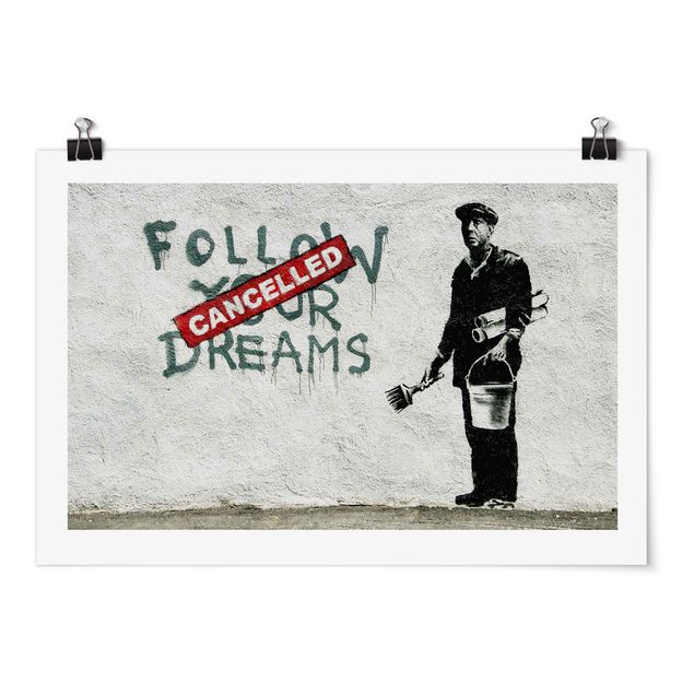Poster - Banksy - Follow Your Dreams - Querformat 3:2