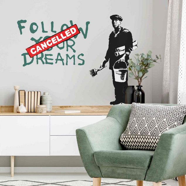 Adesivo murale - Follow Your Dreams - Brandalised ft. Graffiti by Banksy