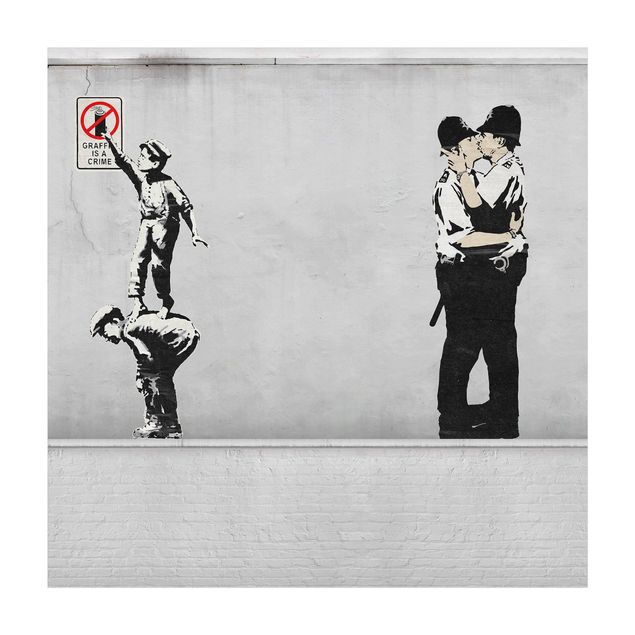 Tappeti in vinile - Graffiti Is A Crime - Brandalised ft. Graffiti by Banksy - Quadrato 1:1