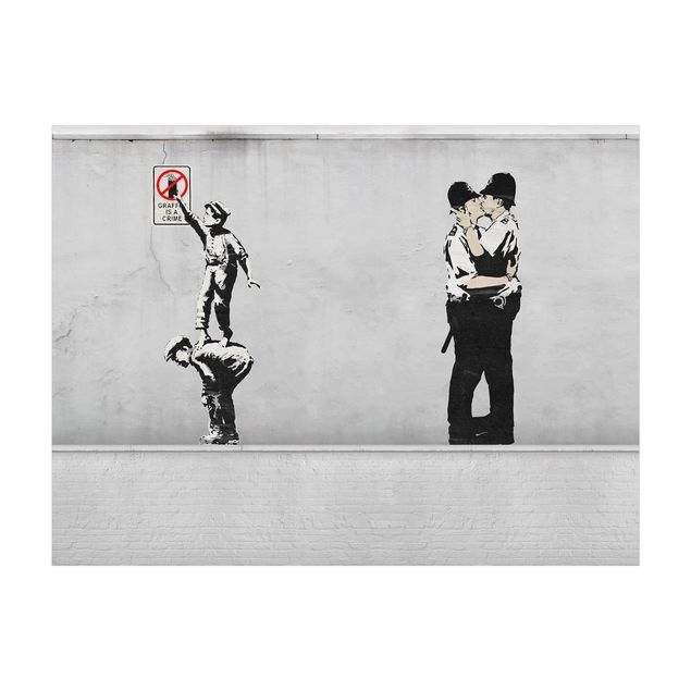 Tappeti in vinile - Graffiti Is A Crime - Brandalised ft. Graffiti by Banksy - Orizzontale 4:3