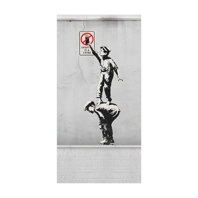 Tappeti in vinile - Graffiti Is A Crime - Brandalised ft. Graffiti by Banksy - Formato verticale 1:2