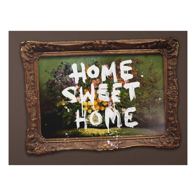 Quadro in vetro - Home Sweet Home - Brandalised ft. Graffiti by Banksy
