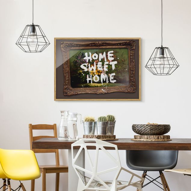 Poster con cornice - Home Sweet Home - Brandalised ft. Graffiti by Banksy