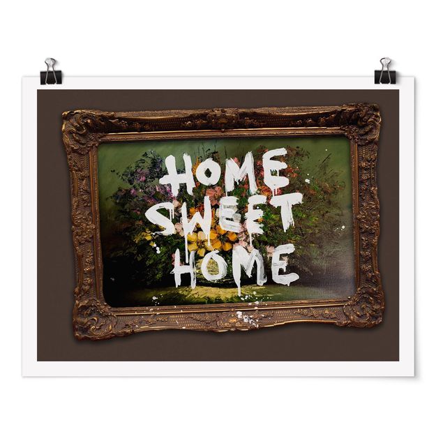 Poster - Banksy - Home sweet home - Querformat 4:3