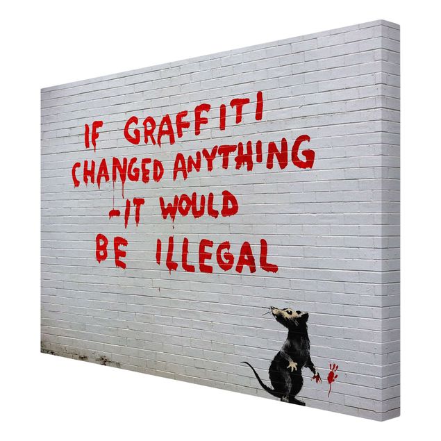 Stampa su tela - Banksy - If Graffiti Changed Anything