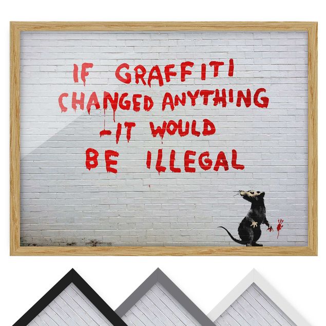 Poster con cornice - If Graffiti Changed Anything - Brandalised ft. Graffiti by Banksy