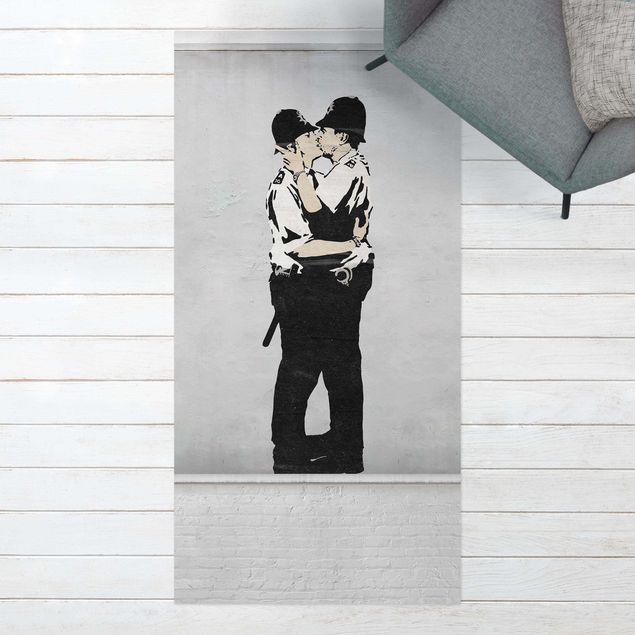 Tappeto per balcone Poliziotti che si baciano - Brandalised ft. Graffiti by Banksy
