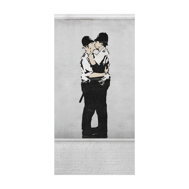 Tappeti in vinile - Poliziotti che si baciano - Brandalised ft. Graffiti by Banksy - Formato verticale 1:2