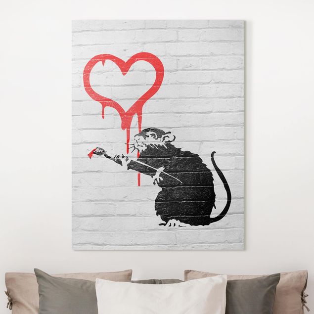 Tele bianco e nero Love Rat - Brandalised ft. Graffiti by Banksy