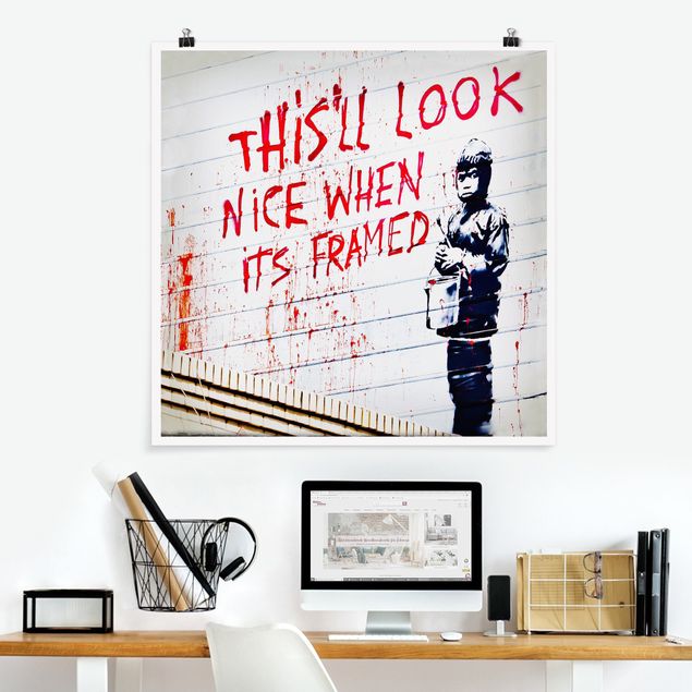 Poster illustrazioni Nice When Its Framed - Brandalised ft. Graffiti by Banksy