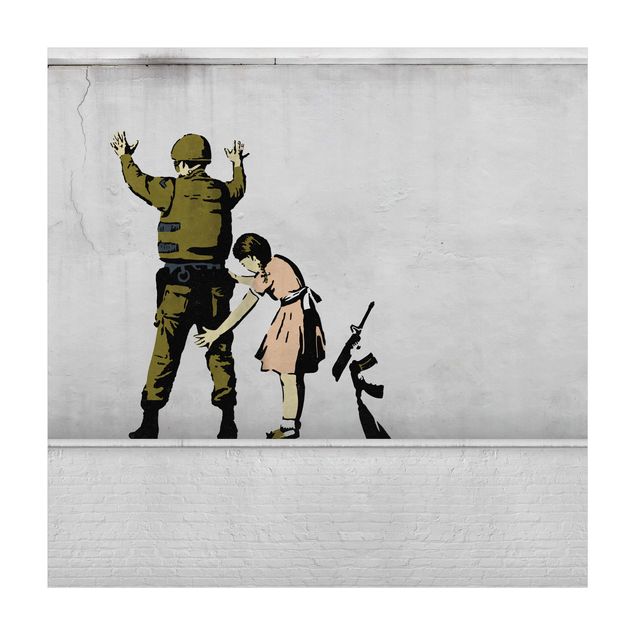 Tappeti in vinile - Soldato e ragazza - Brandalised ft. Graffiti by Banksy - Quadrato 1:1