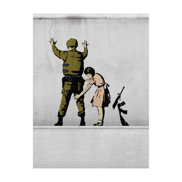 Tappeti in vinile - Soldato e ragazza - Brandalised ft. Graffiti by Banksy - Formato verticale 3:4