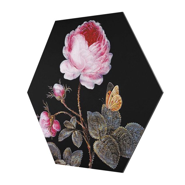 Esagono in Alluminio Dibond - Barbara Regina Dietzsch - La rosa dai cento petali