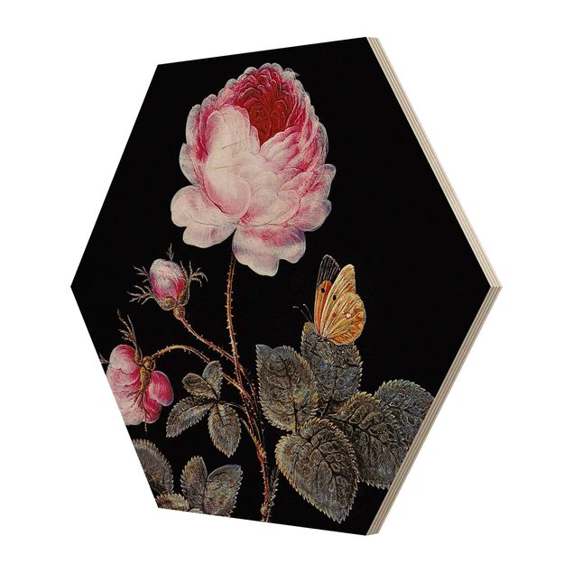 Esagono in legno - Barbara Regina Dietzsch - La rosa dai cento petali