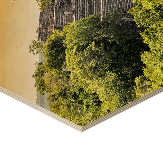 Esagono in legno - Piramide di Calakmul