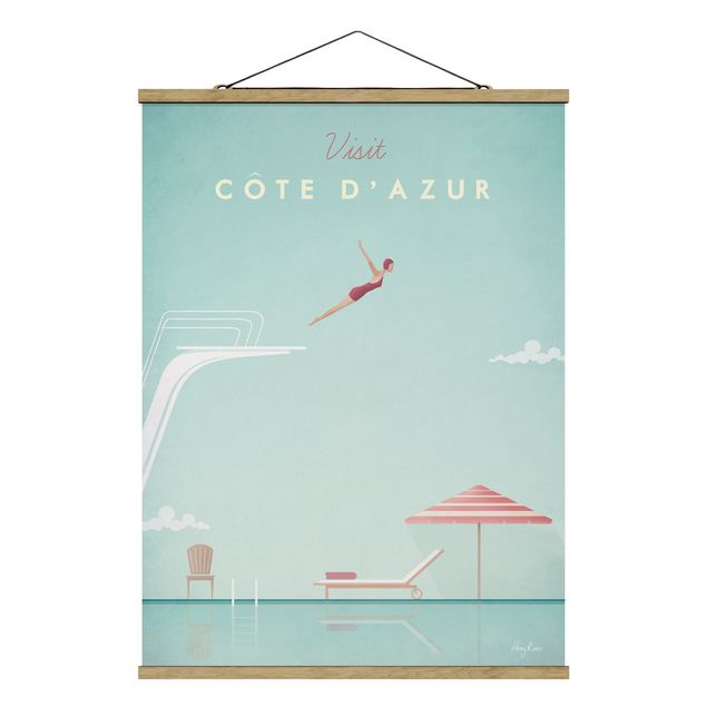 Foto su tessuto da parete con bastone - Poster Viaggi - Côte d'Azur - Verticale 4:3