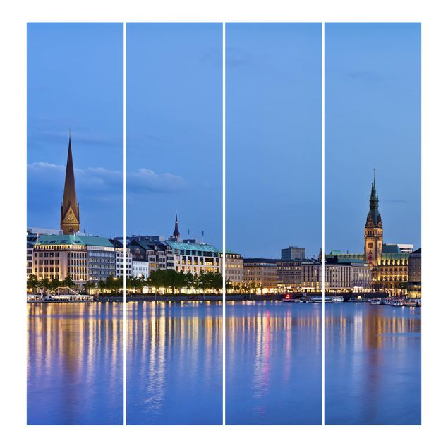 tende a pannello con binario Skyline di Amburgo