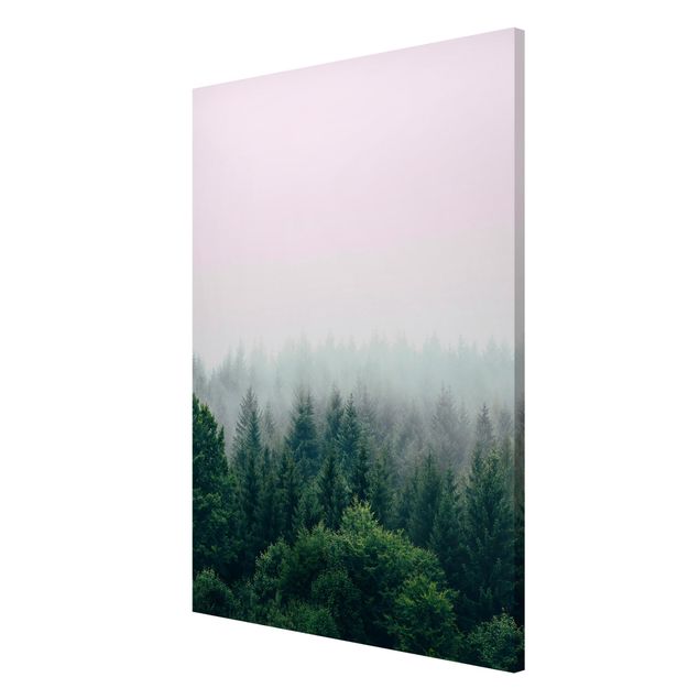 Lavagna magnetica - Foresta nella nebbia del crepuscolo