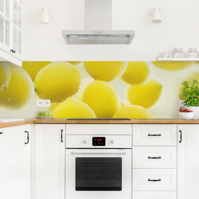 Rivestimenti cucina di plastica Limoni in acqua