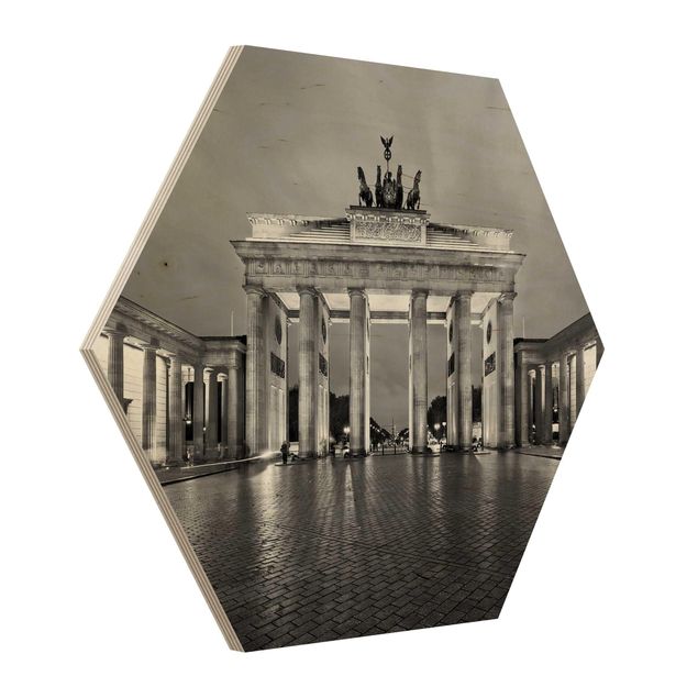 Esagono in legno - Illuminated Brandenburg Gate II