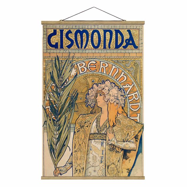 Foto su tessuto da parete con bastone - Alfons Mucha - Poster Per La Gismonda gioco - Verticale 3:2