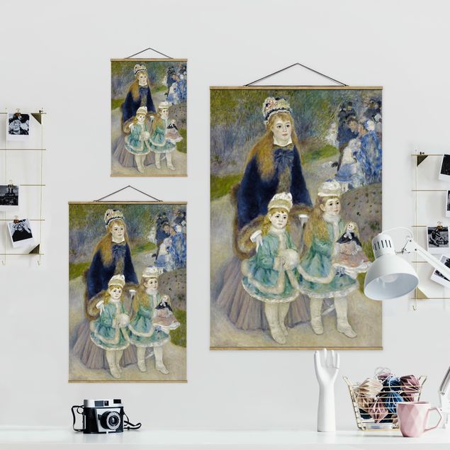 Foto su tessuto da parete con bastone - Auguste Renoir - Madre e figlio - Verticale 3:2