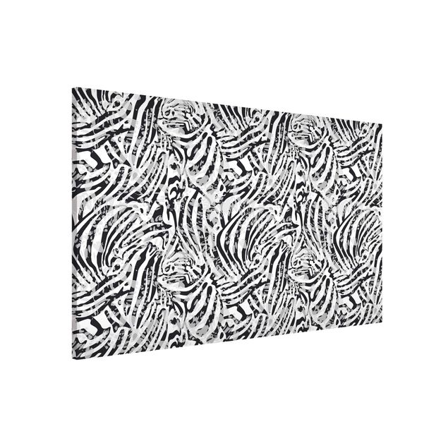 quadri con animali Motivo zebrato in tonalità di grigio