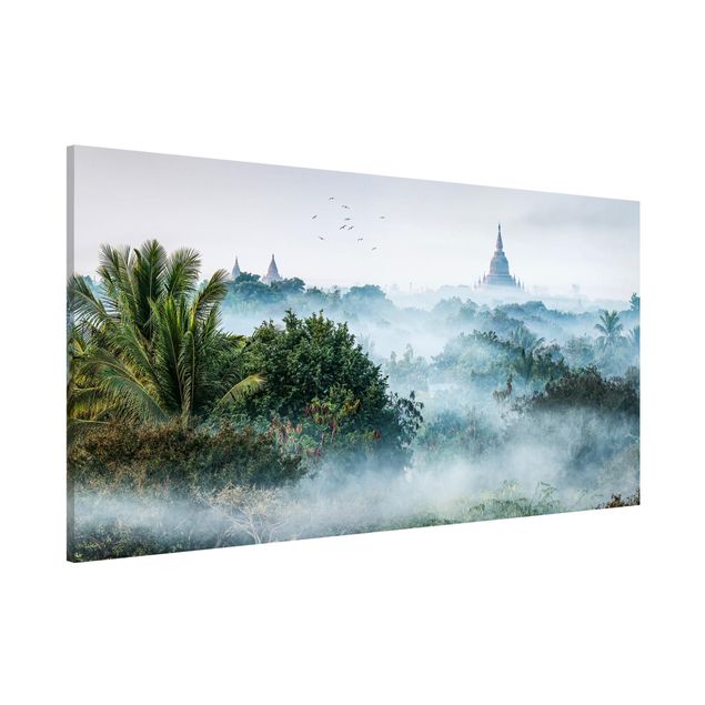 Lavagna magnetica per ufficio Nebbia mattutina sulla giungla di Bagan