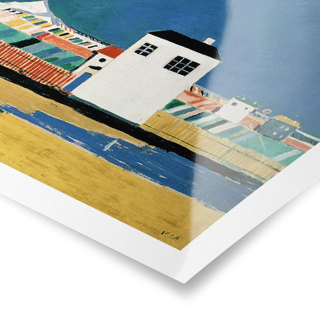 Poster - Kasimir Malevich - Con La Casa Bianca Paesaggio - Quadrato 1:1
