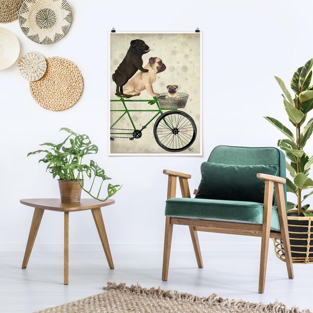 Poster illustrazioni Ciclismo - Carlini in bicicletta
