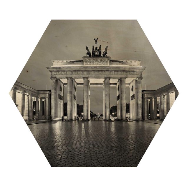 Esagono in legno - Illuminated Brandenburg Gate II
