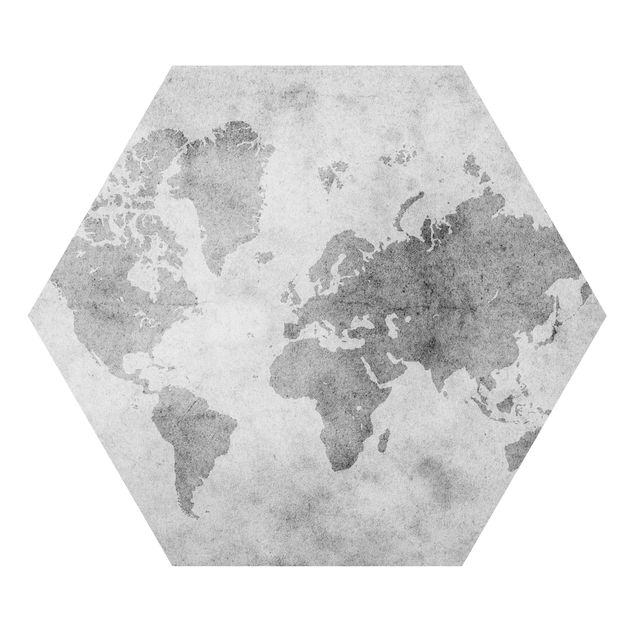 Esagono in forex - Vintage Mappa del mondo II