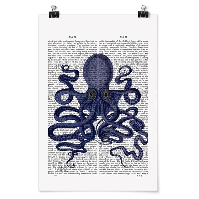 Poster - Reading Animal - Octopus - Verticale 3:2