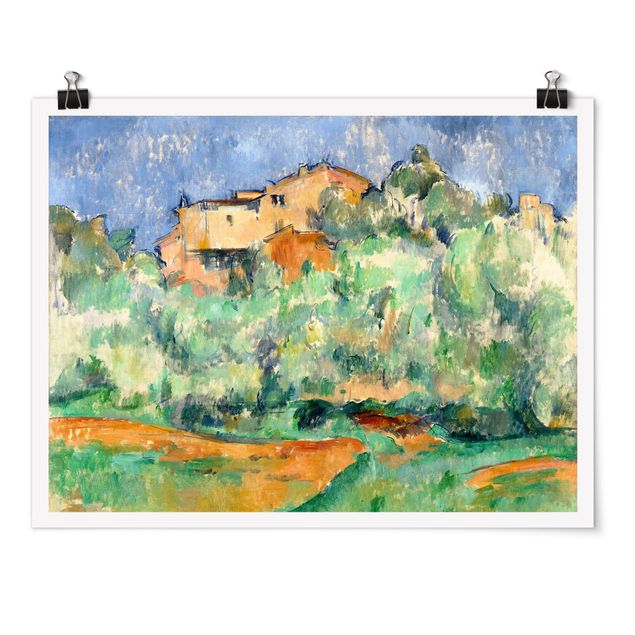 Poster - Paul Cézanne - casa sulla collina - Orizzontale 3:4