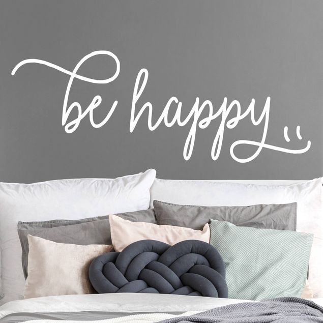 Scritte adesive per pareti - Be Happy