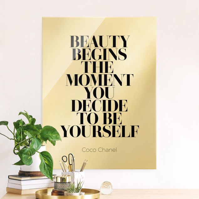 Lavagna magnetica vetro Be Yourself Coco Chanel