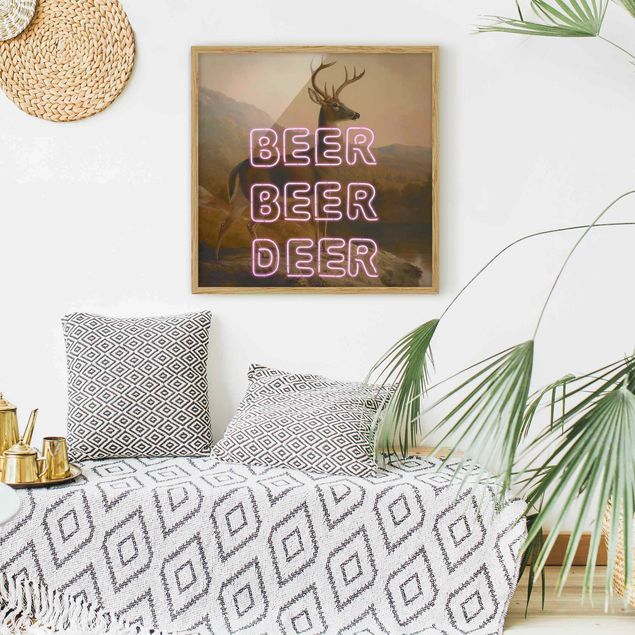 quadri con animali Birra birra cervo