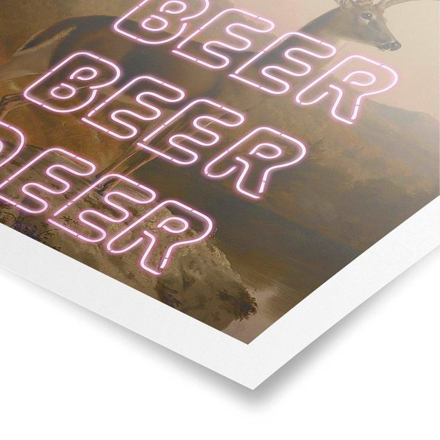 Poster riproduzione - Beer Beer Deer - 1:1