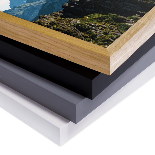Poster con cornice - Montagne nelle Isole Lofoten