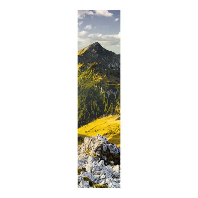 set tende a pannello Montagne e valle delle Alpi di Lechtal in Tirolo